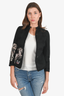 Valentino Black Animal Embroidered Jacket Size 38