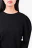 Valentino Black Cashmere Puff Sleeve Sweater Size S
