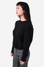 Valentino Black Cashmere Puff Sleeve Sweater Size S