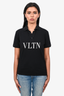 Valentino Black Cotton Logo Polo Shirt Size S
