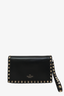 Valentino Black Leather Rockstud Clutch