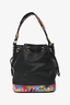 Valentino Black Leather Studded Bucket Bag with Pouch