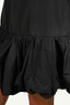 Valentino Black Nylon Ruffled Faille Mini Dress Size 46