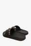 Valentino Black Rockstud Rubber Slider Sandal Size 37