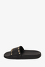 Valentino Black Rockstud Rubber Slider Sandal Size 37