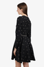 Valentino Black Wool/Silk Heart Studded Long-Sleeve Dress Size 2