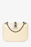 Valentino Cream Leather Small Glam Lock Shoulder Bag