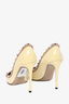 Valentino Cream Patent/Blush Rockstud Pointed Toe Heels Size 38.5