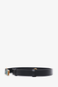 Valentino Garavani Black Leather One Stud Belt Size S