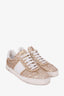 Valentino Gold Glitter Rockstud Sneaker Size 39
