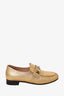 Valentino Gold Metallic Rockstud Loafers Size 37