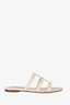 Valentino Ivory Leather Rockstud Leather Sandals Size 35.5