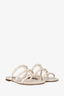 Valentino Ivory Leather Rockstud Leather Sandals Size 35.5