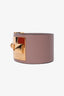 Valentino Mauve Pink Leather Rockstud Wide Bracelet