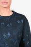 Valentino Navy Cotton Butterfly Graphic Crewneck Sweater sz M