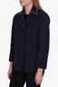 Valentino Navy Wool Rockstud Double Breast Coat Size 6
