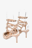 Valentino Nude Leather Rockstud Cage Heels Size 39.5