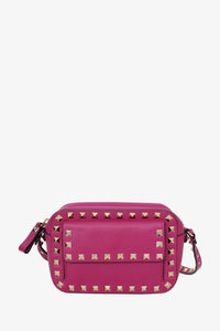 Valentino Pink Leather Rockstud Camera Bag