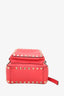 Valentino Pink Leather Rockstud Mini Backpack