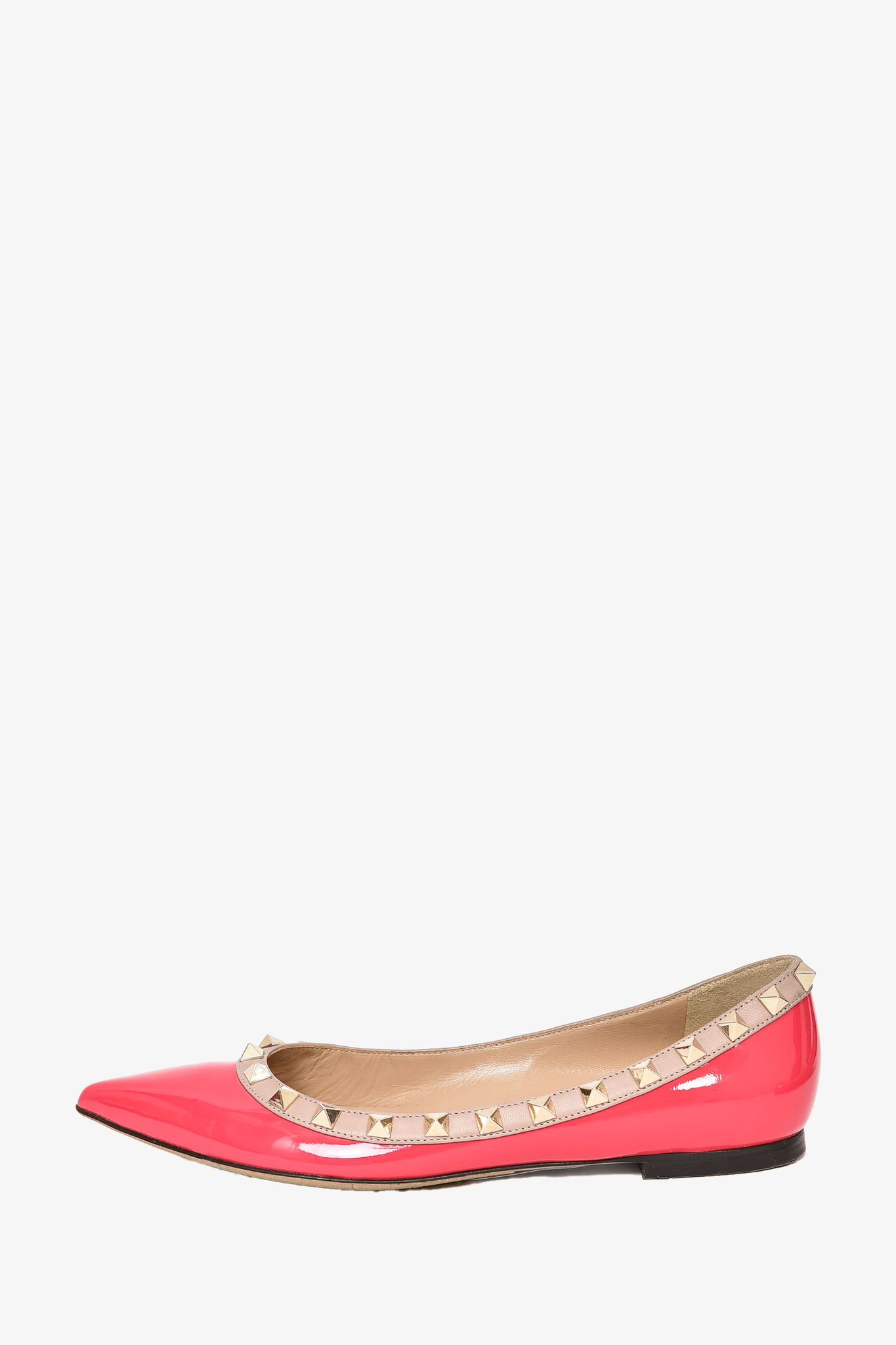 Pink valentino sales rockstud flats