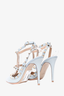 Valentino Powder Blue Leather Cage Rockstud Heels Size 38.5