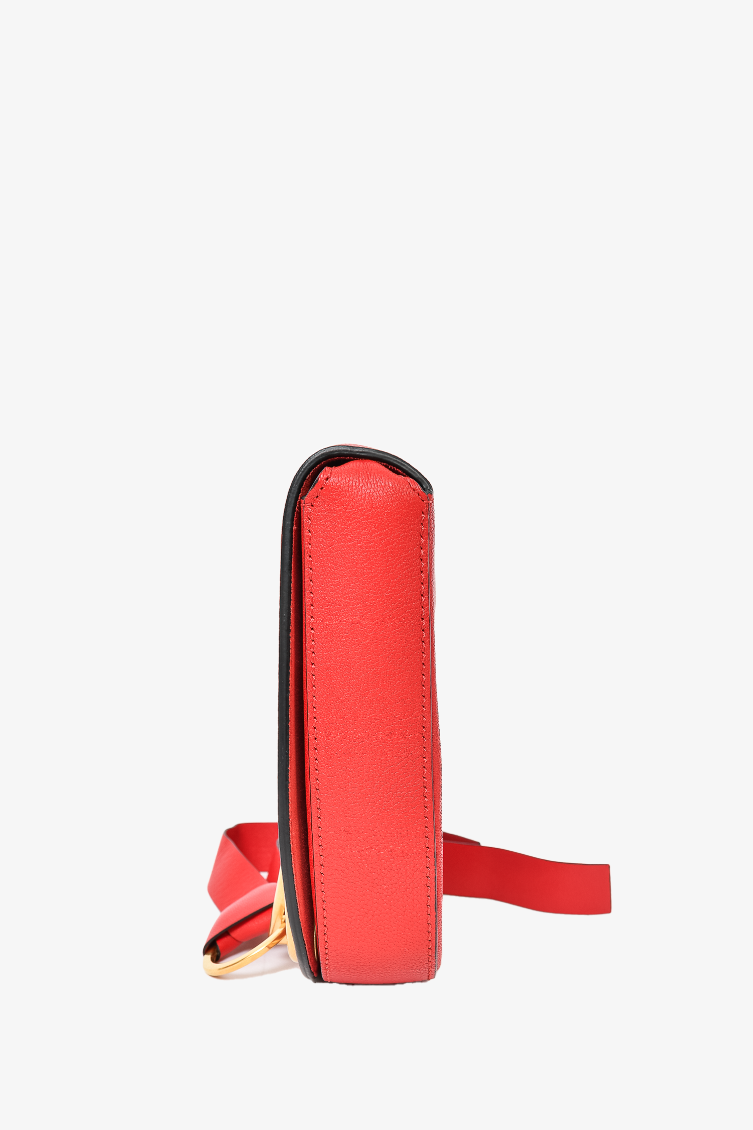 Valentino Red Leather 'Vring' Crossbody Saddle Bag Mine & Yours