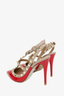 Valentino Red Patent Leather Rockstud Cage Heels Size 37