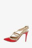 Valentino Red Patent Leather Rockstud Cage Heels Size 37
