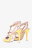Valentino Yellow Rockstud Accents Leather T-Strap Pumps Size 35.5