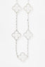Van Cleef & Arpels 18K White Gold 20 Motif Mother of Pearl Vintage Alhambra Necklace