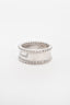 Van Cleef & Arpels 18K White Gold Perlée Ring Size 47