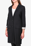 Vanessa Bruno Black Wool Mid Length Blazer Coat sz 38 (To be Drycleaned)