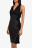 Vera Wang Black Tulle Long Dress Cowl Neck Open back Size 2