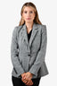 Veronica Beard Black/White Plaid Single Breast Blazer Size 6