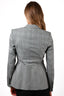 Veronica Beard Black/White Plaid Single Breast Blazer Size 6