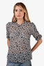 Veronica Beard Blue Paisley Silk Top Size 4