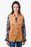 Veronica Beard Brown Linen Waist Coat Size 4