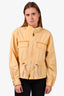 Veronica Beard Jeans Yellow Cotton 'Roz' Drawstring/Zip Jacket Size L