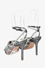 Veronica Beard Silver Embellished Rope Detail Heeled Sandals Size 6
