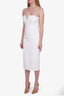 Veronica Beard White Strapless Midi Dress Size 6