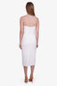 Veronica Beard White Strapless Midi Dress Size 6