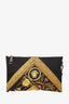 Versace Black/Gold Baroque Medusa Print Clutch