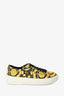 Versace Black/Gold Canvas Printed Sneakers Size 43