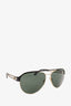 Versace Black/Gold Medusa Aviator Gradient Sunglasses