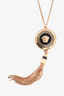 Versace Black/Gold Medusa Fringe Necklace