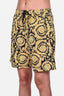 Versace Black/Gold Medusa Printed Nylon Swim Shorts Size 4 Mens