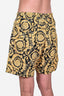 Versace Black/Gold Medusa Printed Nylon Swim Shorts Size 4 Mens