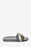 Versace Black/Gold Printed Slides Size 45 Mens