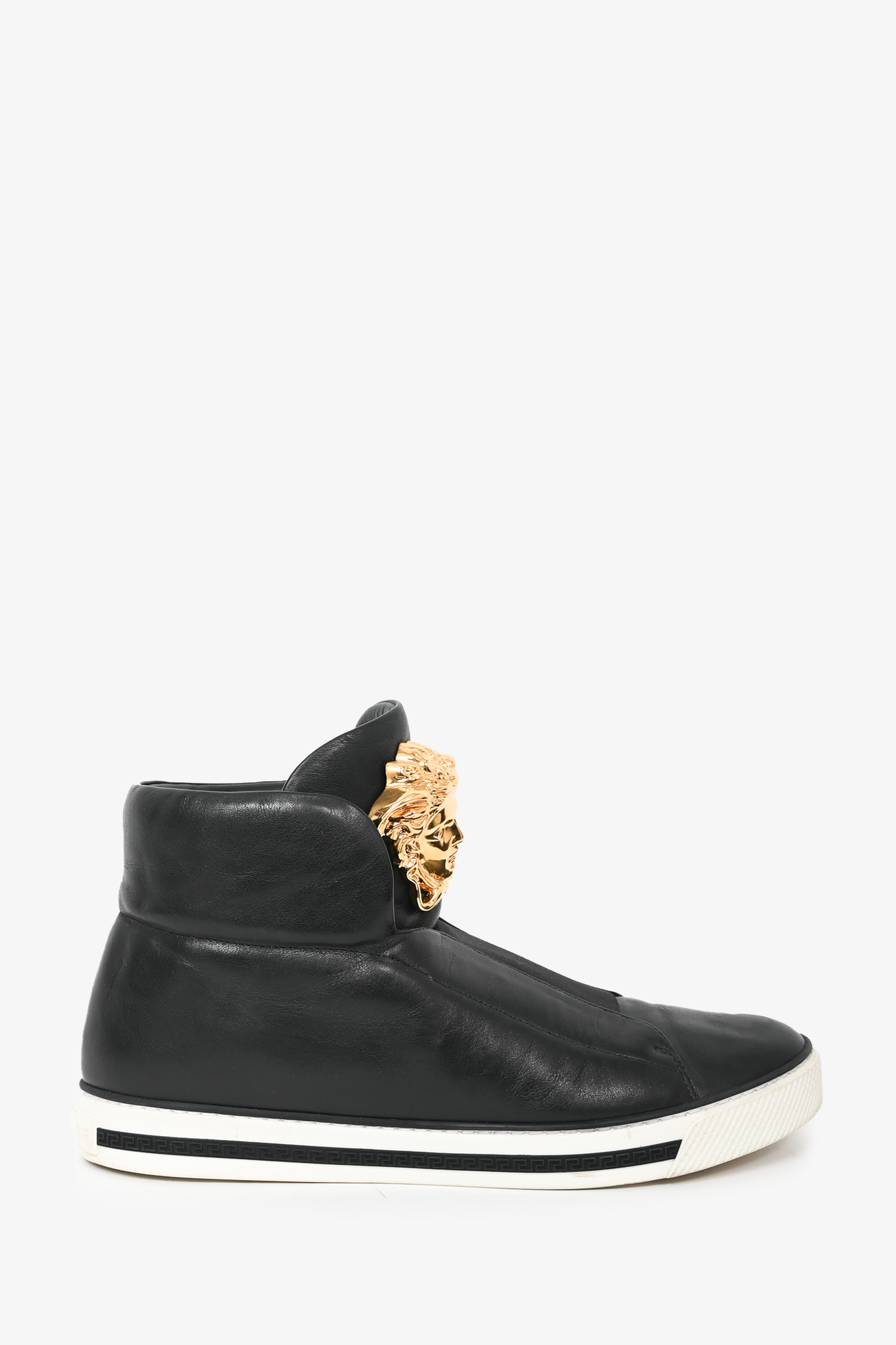 Black versace sales high top sneakers