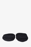 Versace Black Patterned Towel Slippers